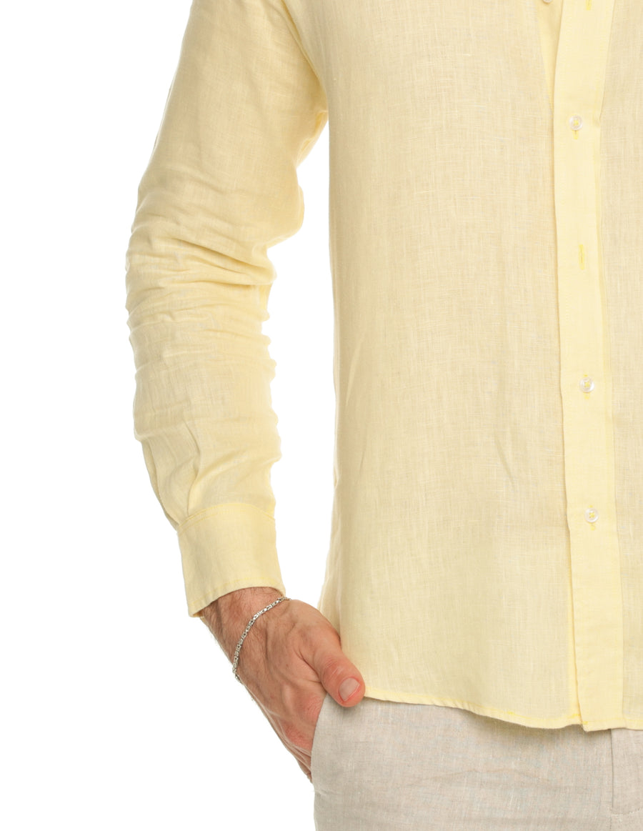 Camisa de lino AMARILLA