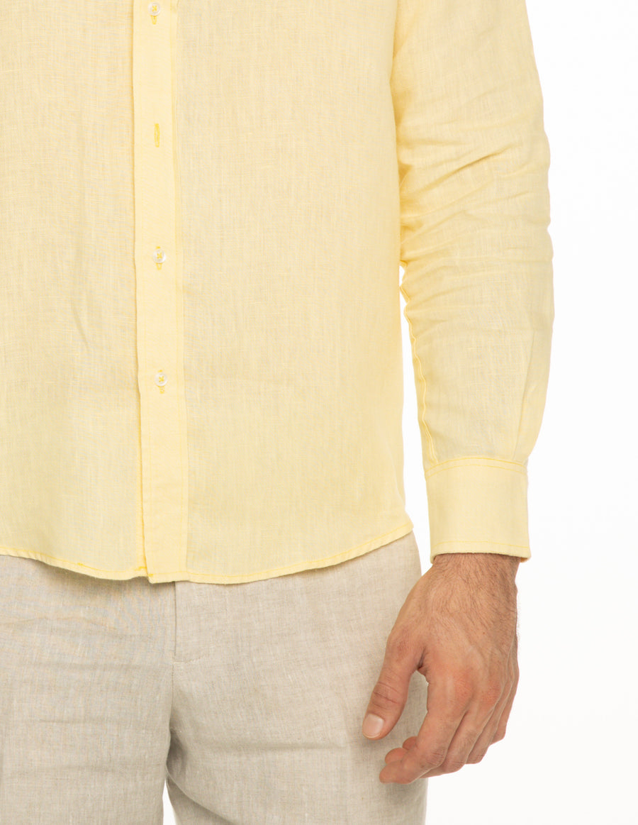 Camisa de lino AMARILLA