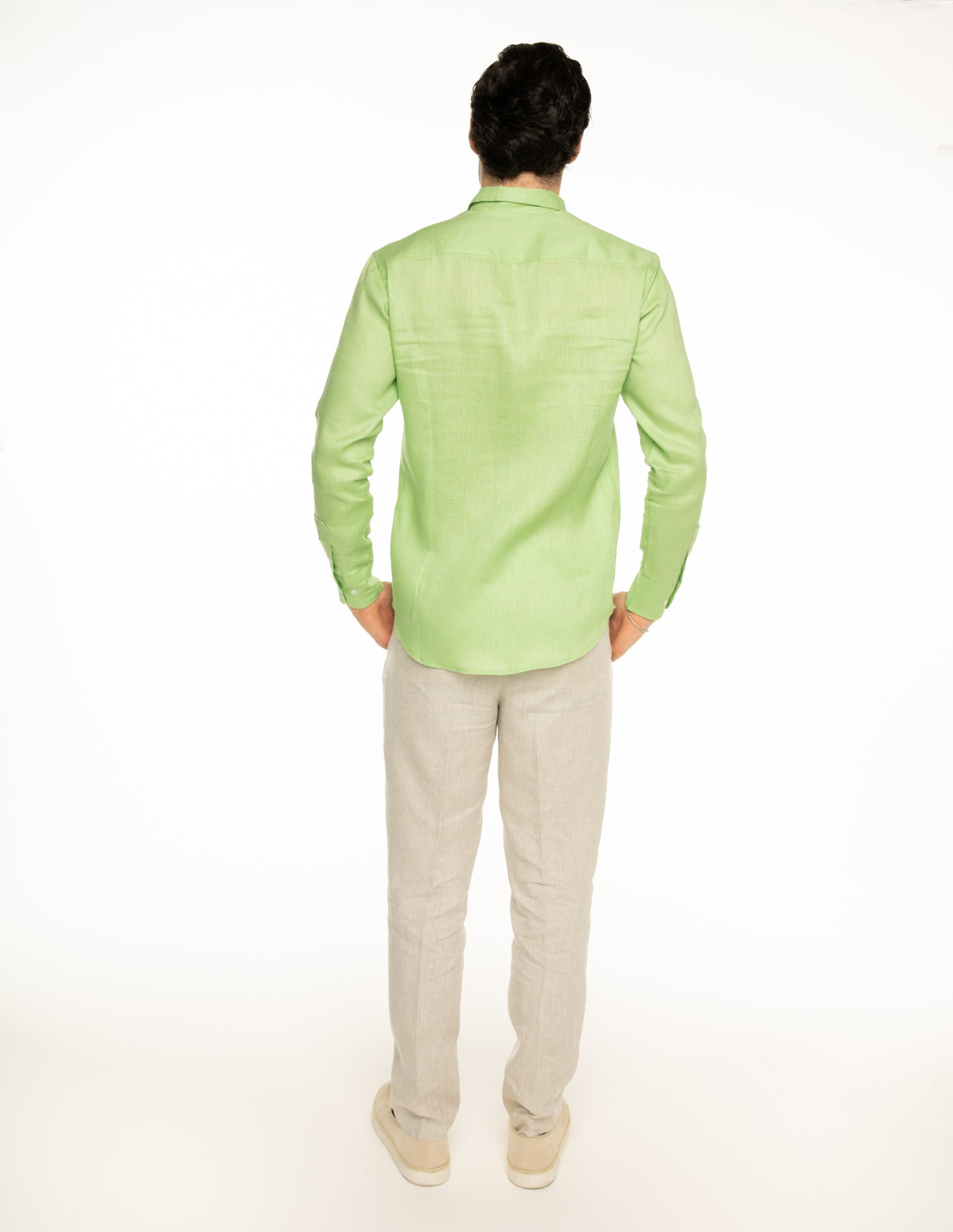 Camisa de lino VERDE