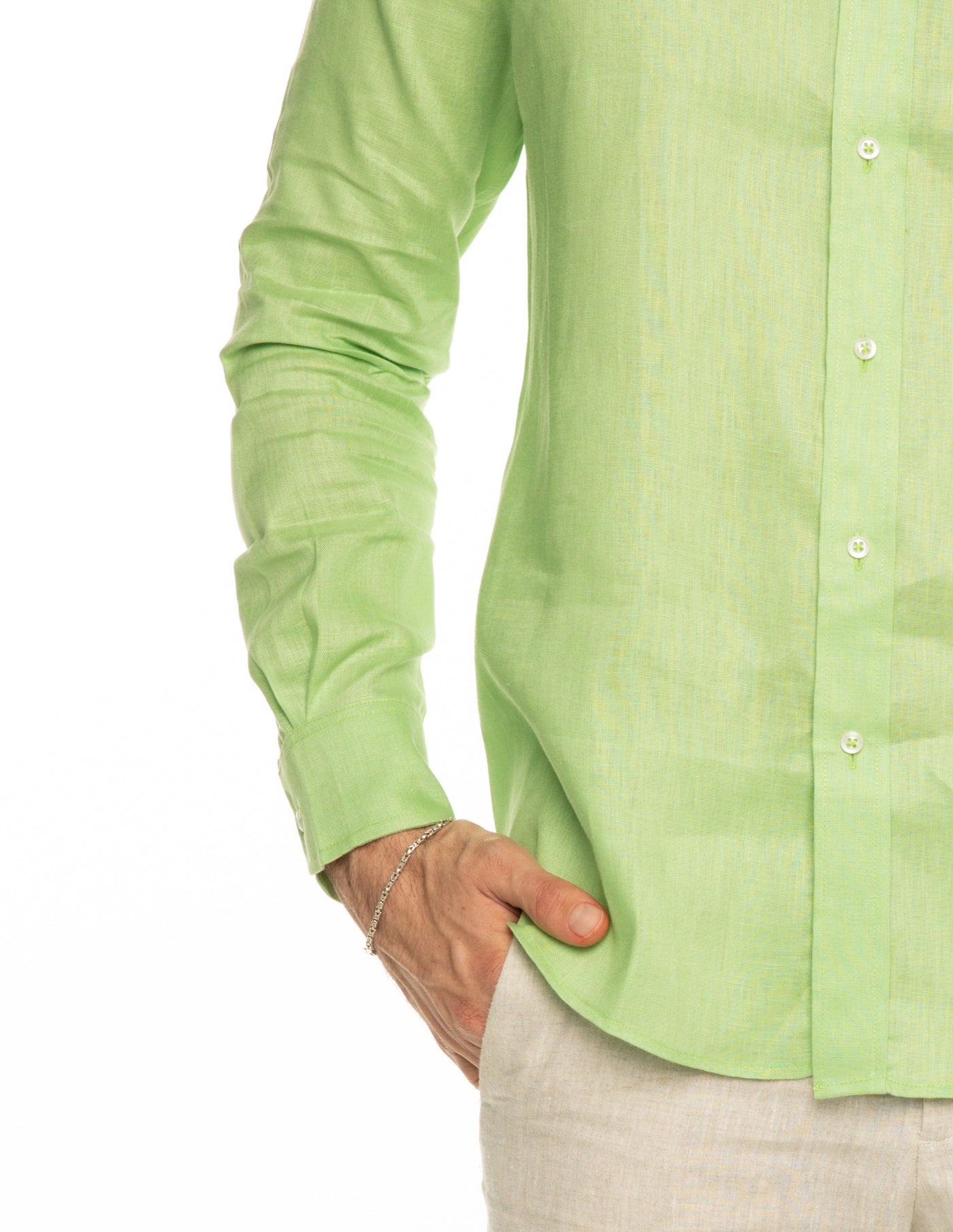 Camisa de lino VERDE
