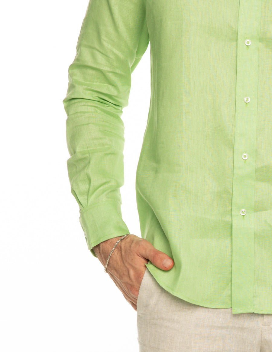 Camisa de lino VERDE