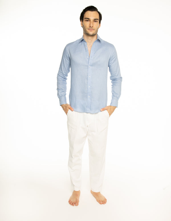 Camisa de lino AZUL