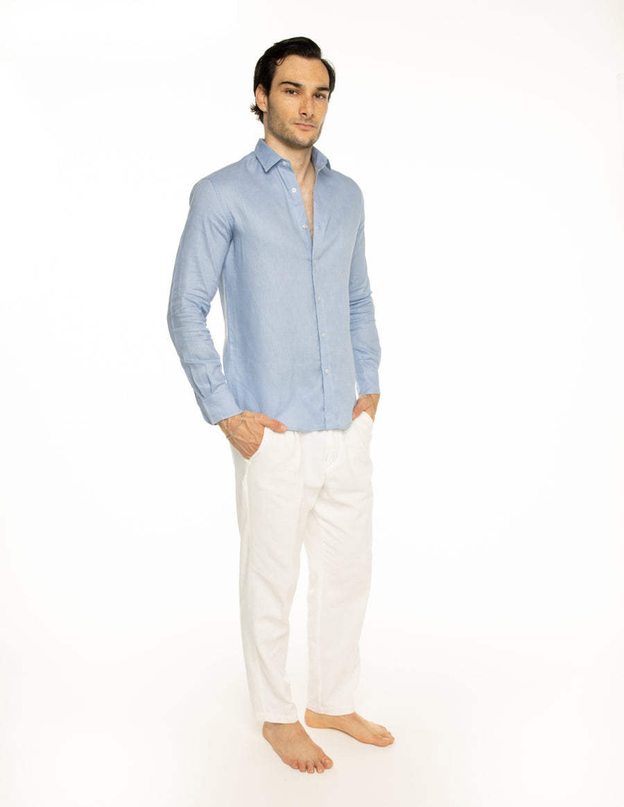 Camisa de lino AZUL