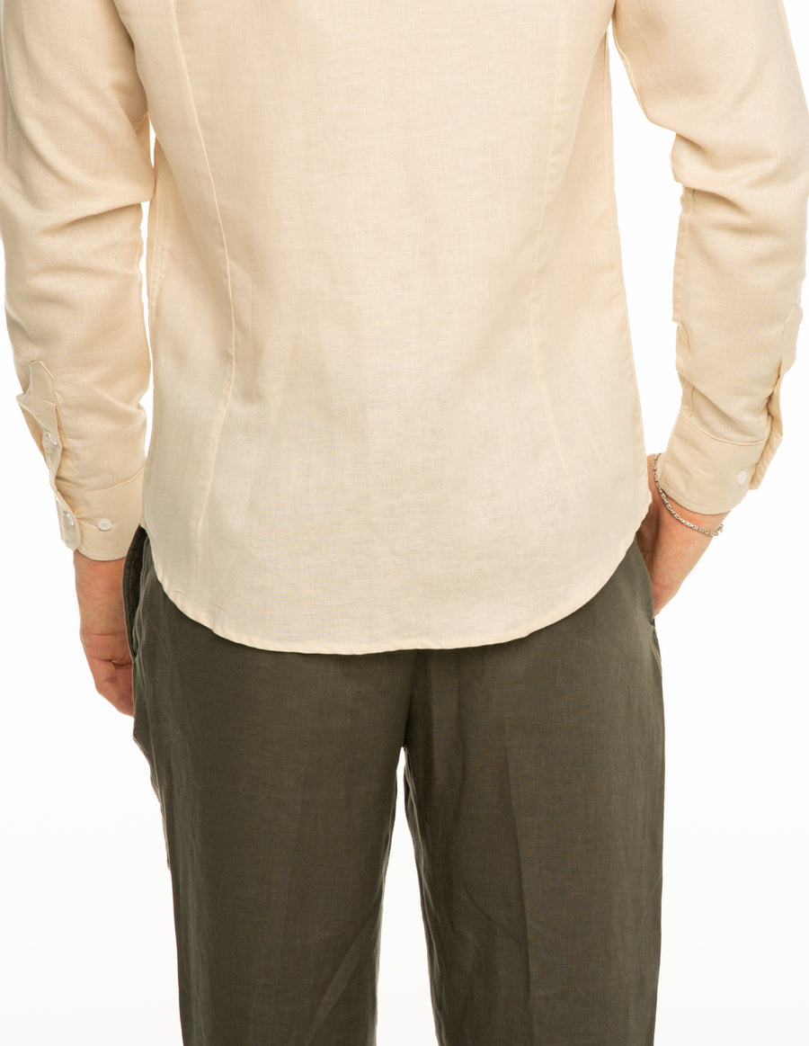 Camisa de lino HUESO