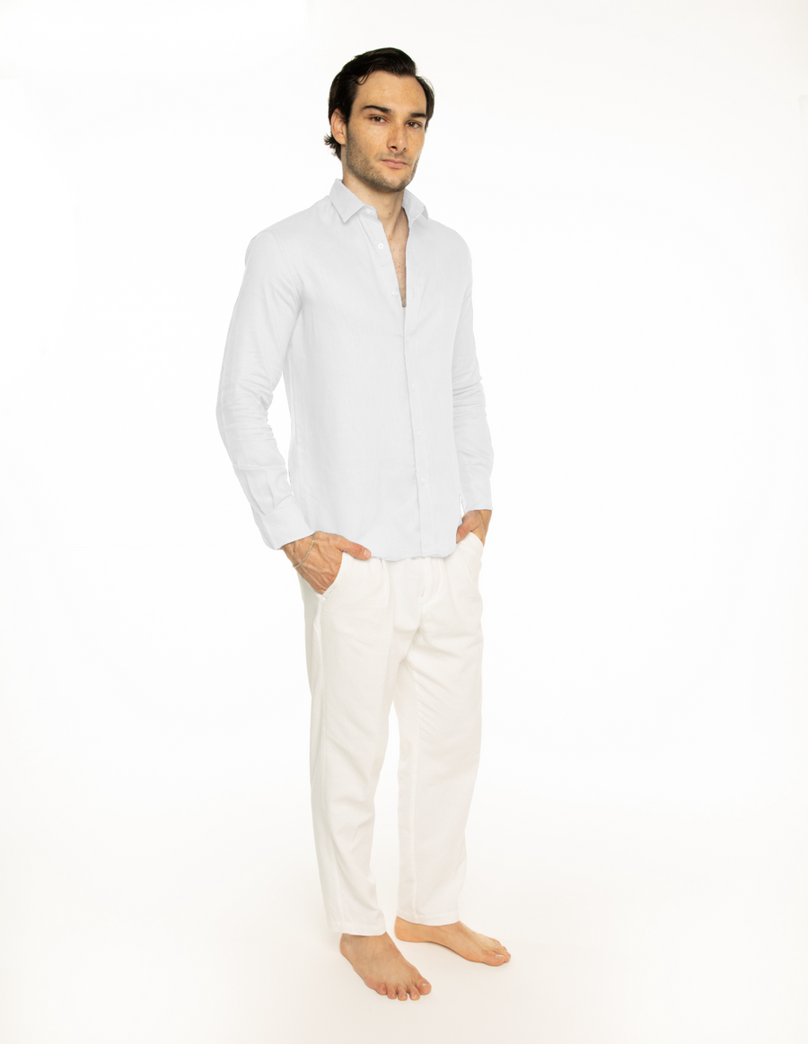Camisa de lino BLANCA